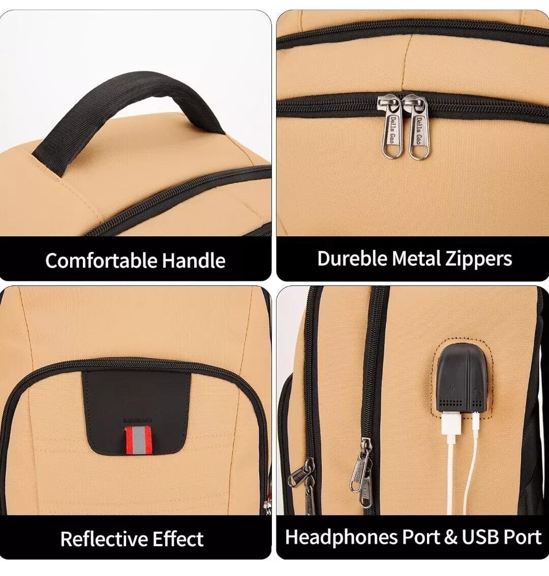 Della Gao Laptop Backpack Extra Large Anti-Theft Business Travel Laptop Backpack