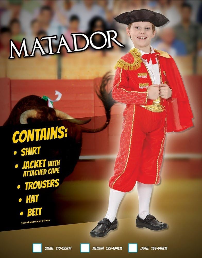 Toreador or Matador Fancy Dress Costume for Children Sizes 134-146cm (L)