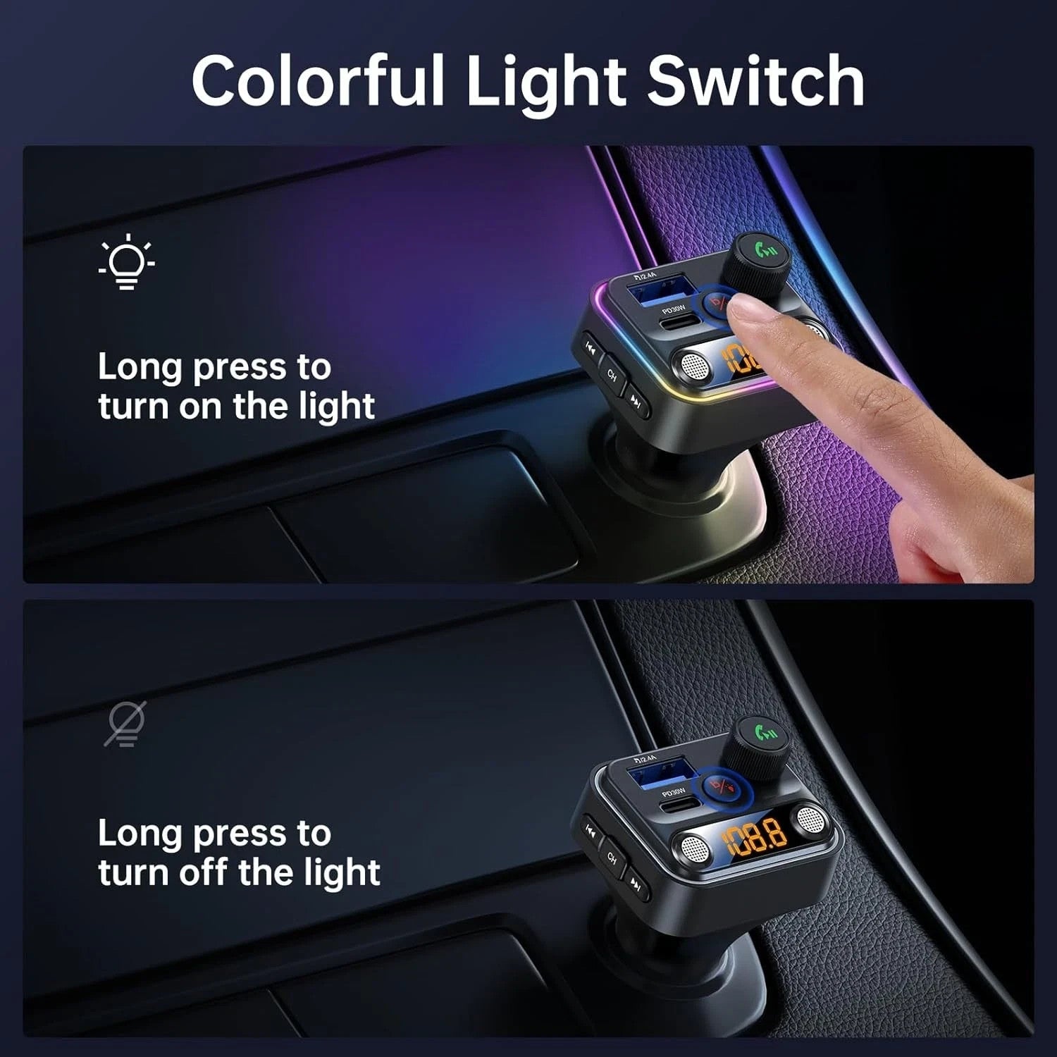 Syncwire Bluetooth 5.3 FM Transmitter for Car, 48W Model: SW-XC725