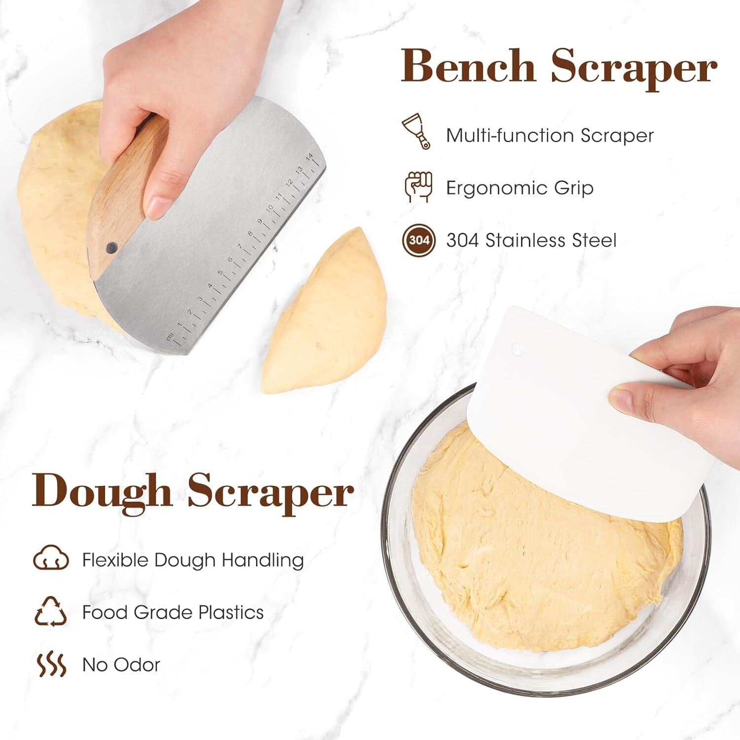 Sourdough Bread  Silicone Proving Basket Starter Kit - Fast Free Delivery