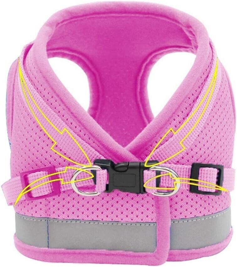 Breathable Small Pet Dog Puppy Cat Harness Reflective Soft Mesh Vest Lead Cute