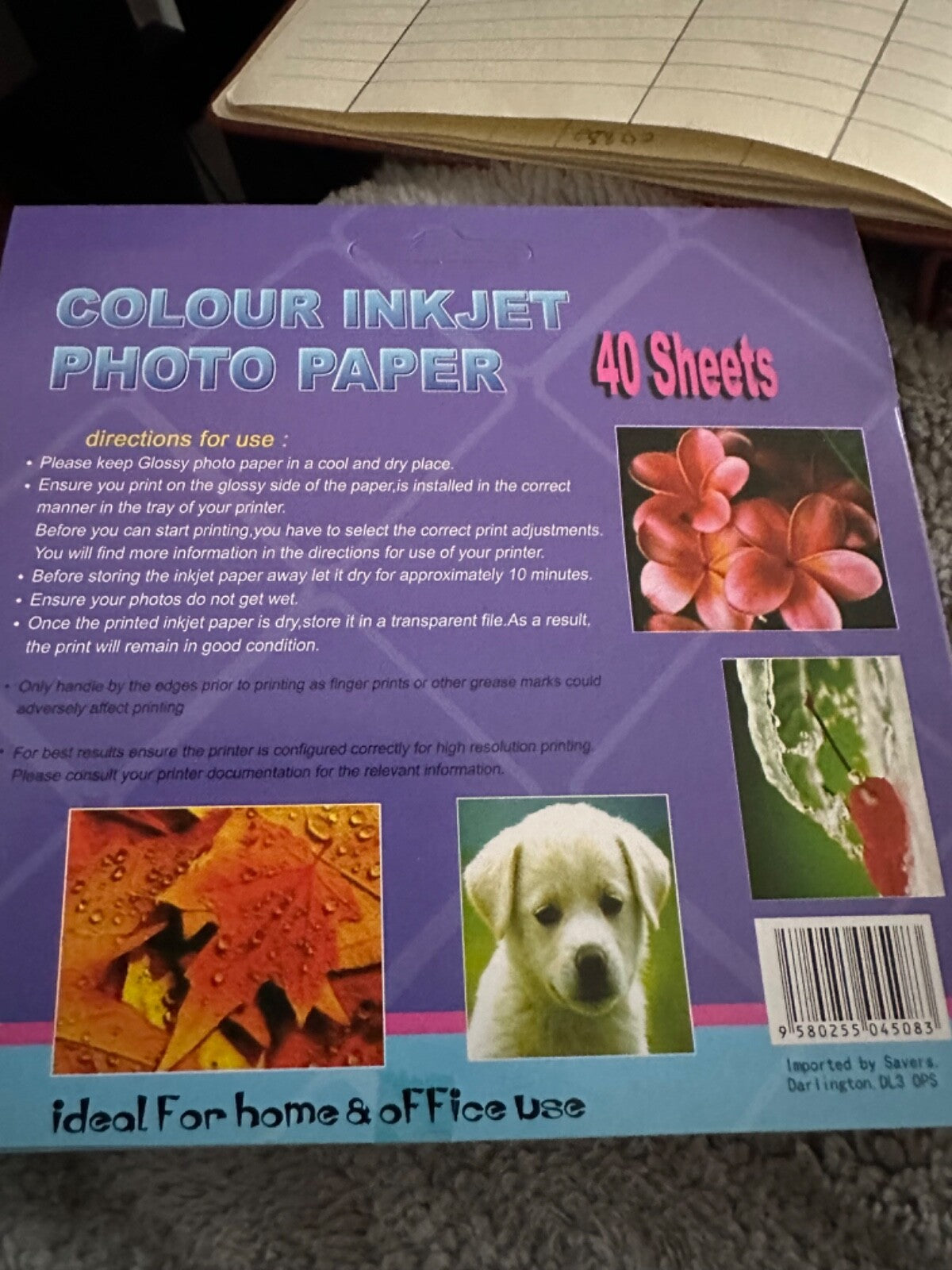 Colour Inkjet Photo Paper Premium Quality Super Gloss 10x15cm 220g/m2 40 Sheets