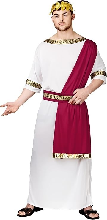 Adults Mens Roman Emperor Fancy Dress Up Party Halloween Costume Outfit New