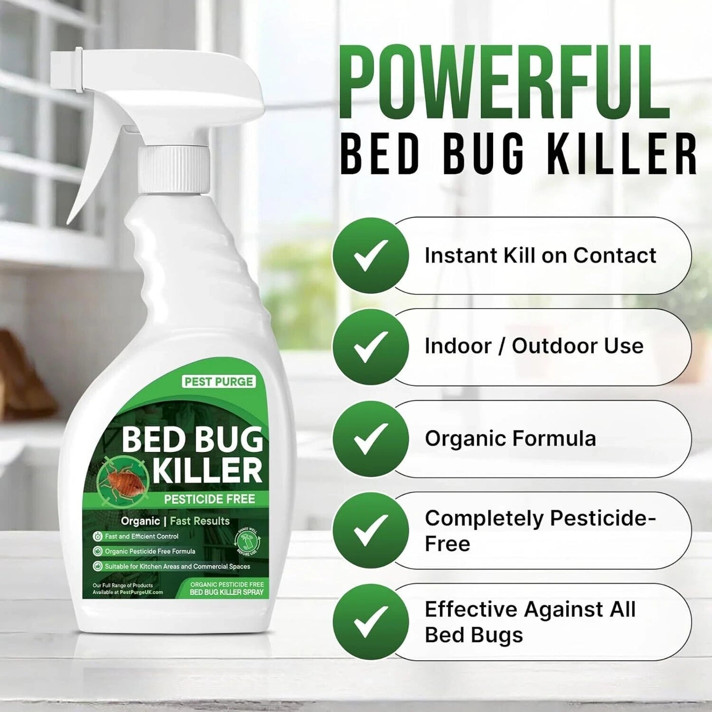 2 x STRONG BED BUG KILLER TREATMENT SPRAY CRAWLING INSECT INSECTICIDE HOME