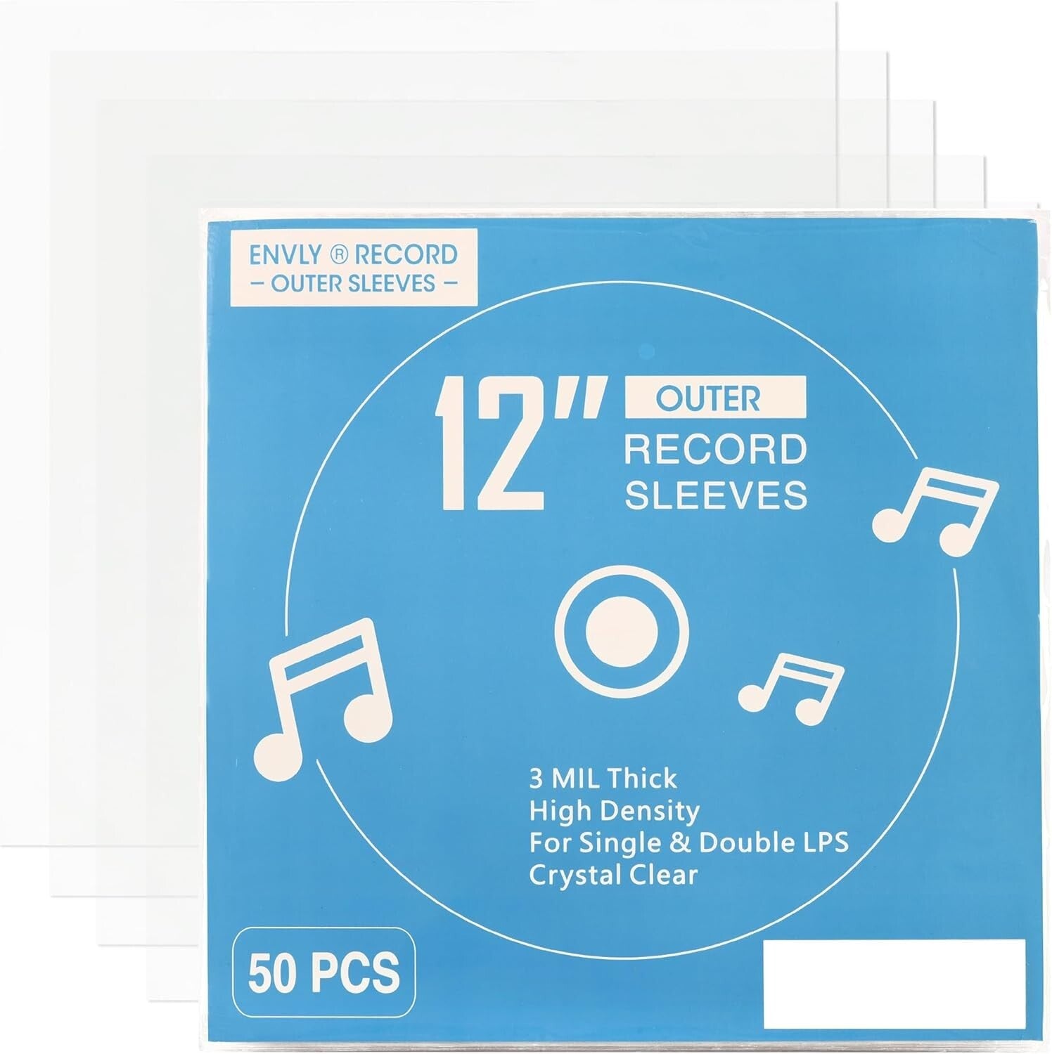 12 inch Record Sleeves Plastic Vinyl LP Single 12" Outer Album Covers 50 100 pcs