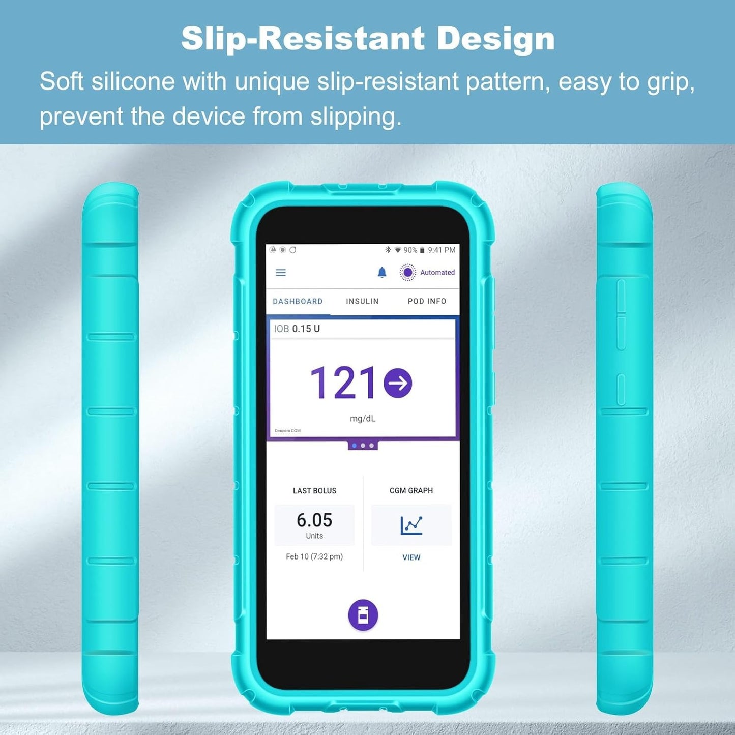 MEDMAX Silicone Case for Omnipod 5 Shockproof Anti Slip Protective Cover