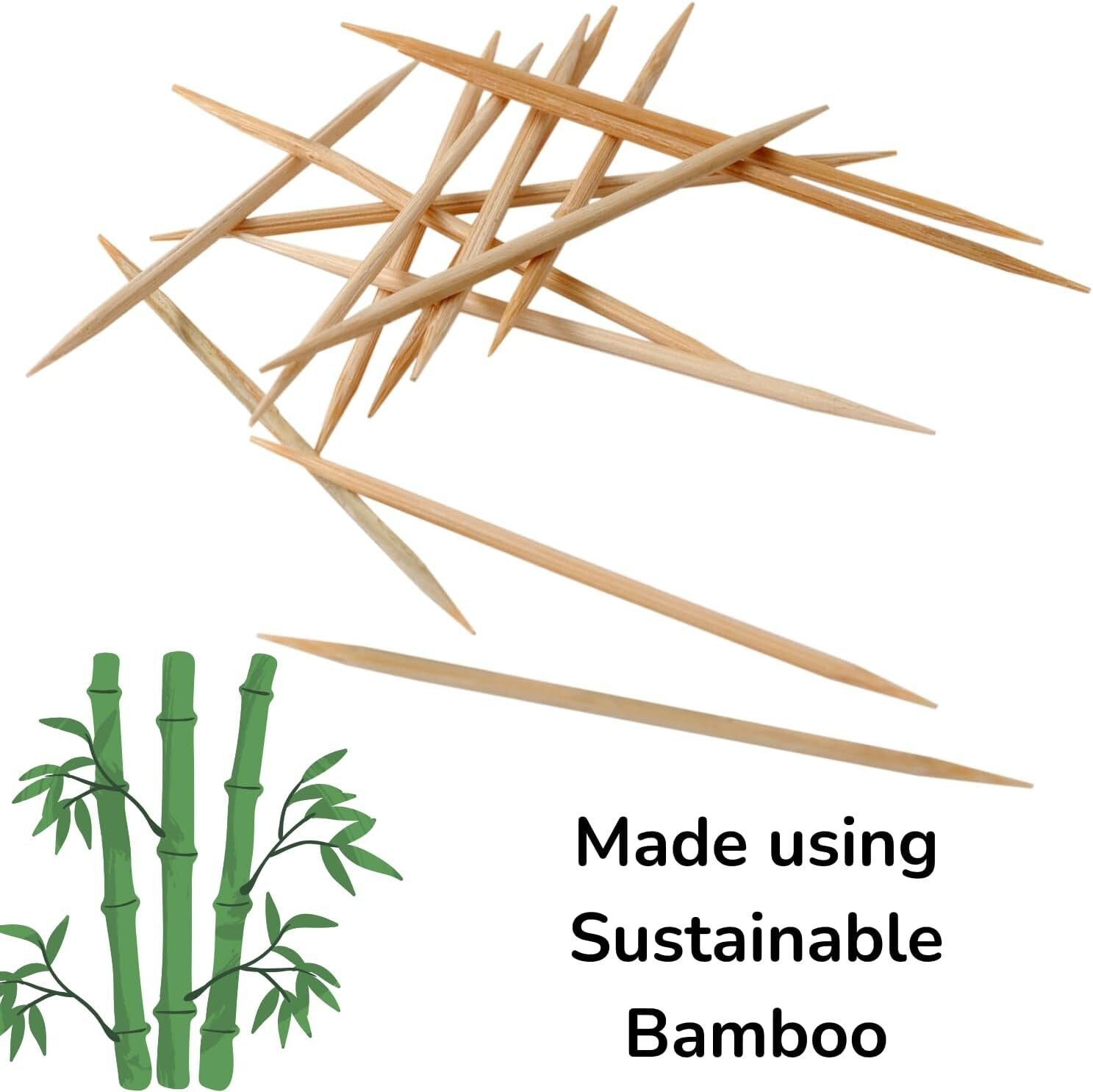 2000 Tooth Picks Wooden Bamboo Sticks Dental Floss Toothpicks Fruit Cheese