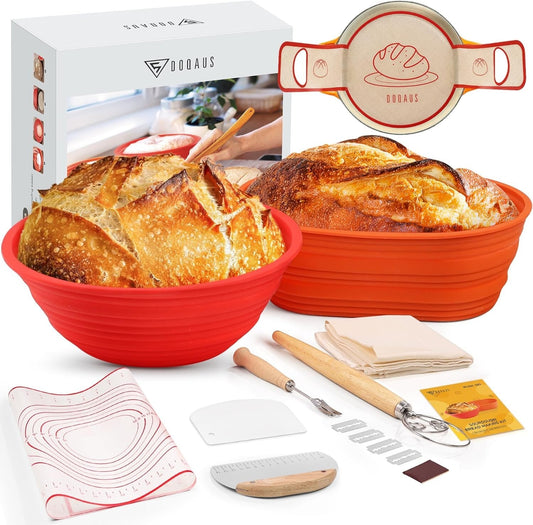 Sourdough Bread  Silicone Proving Basket Starter Kit - Fast Free Delivery