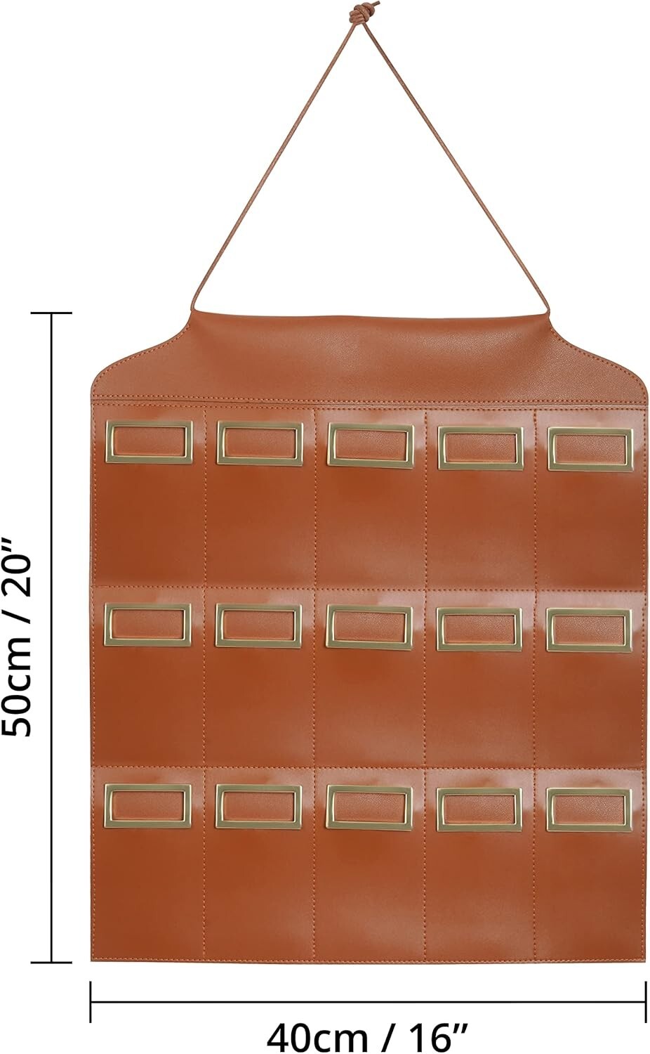 FNG8 Brown Hanging Sunglass Organiser - 15-Slot Wall - Sunglass Holder