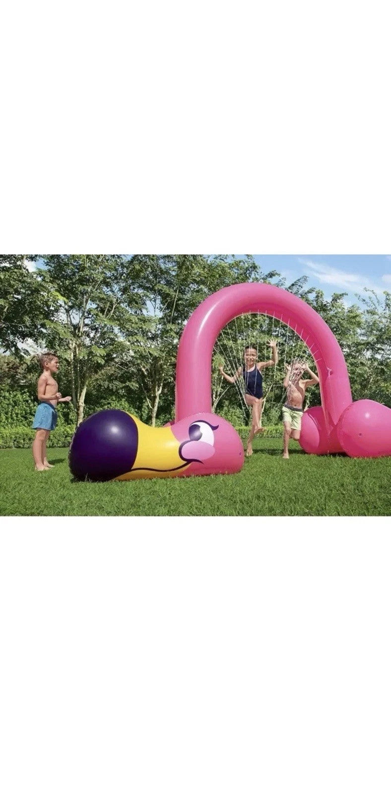 Bestway Jumbo Flamingo Sprinkler Inflatable Kids Garden Toy Water Fun HUGE