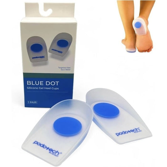 Silicone Gel Heel Cups/Pads 100% Medical Grade Silicone heel pad blue spot