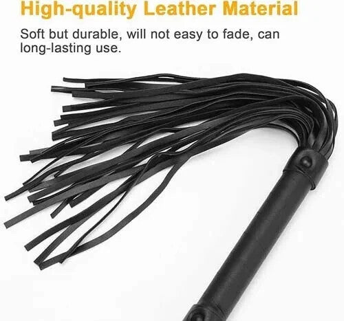 41.5 cm Riding crop, black faux leather paddle horse crop and riding crop Black