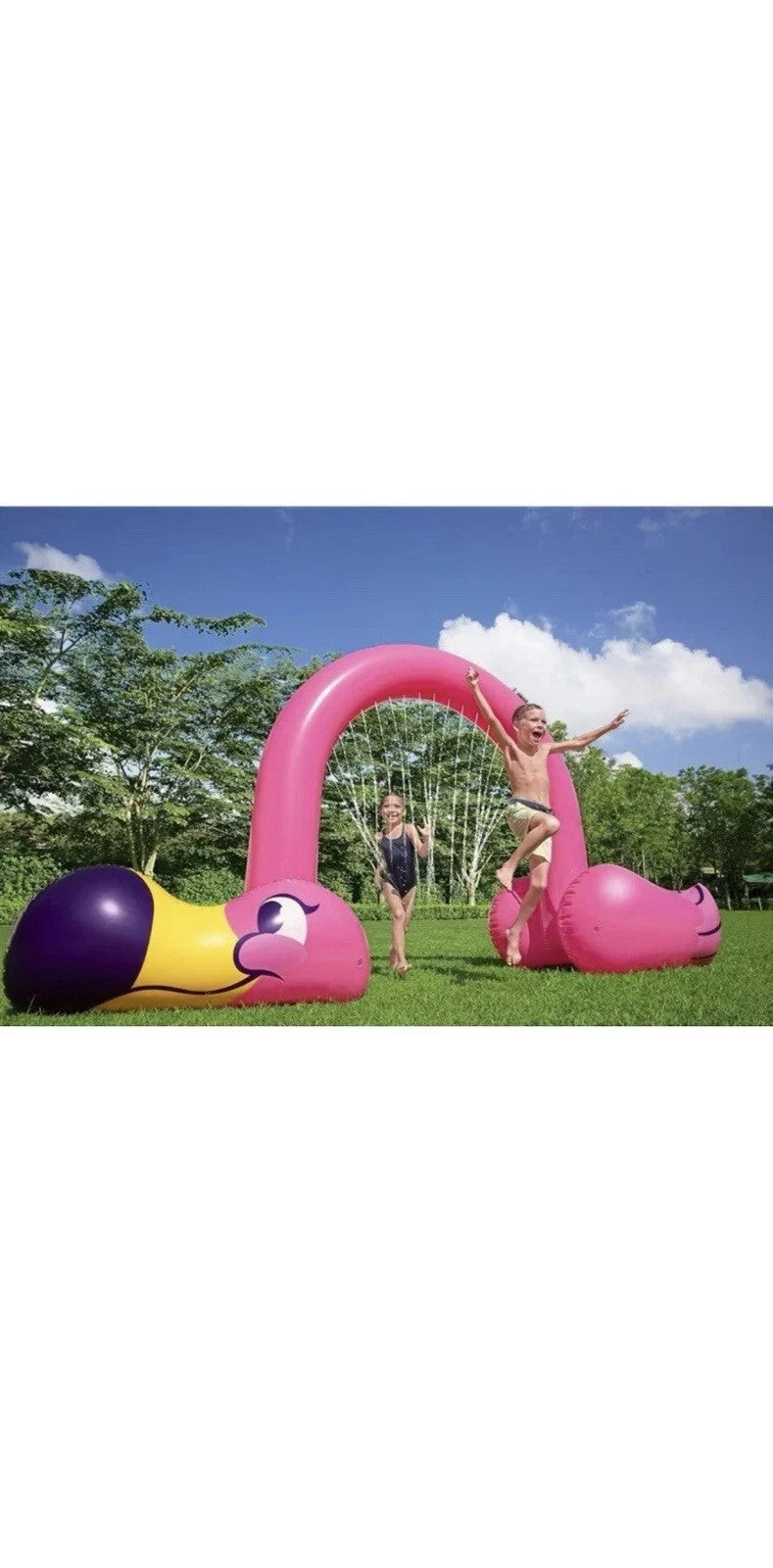 Bestway Jumbo Flamingo Sprinkler Inflatable Kids Garden Toy Water Fun HUGE