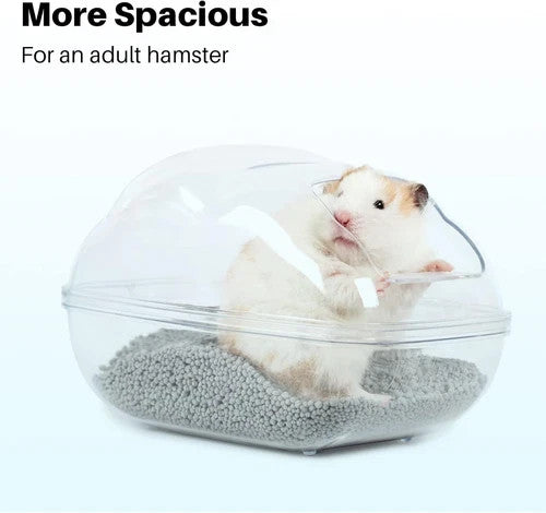 BUCATSTATE Hamster Sand Bath Container Transparent Plastic Sauna Toilet