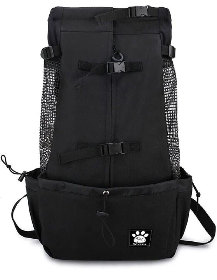 Small Dog Carrier Bag with Drawstring Head Out Design, Ventilated Pet Backpack