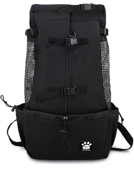 Small Dog Carrier Bag with Drawstring Head Out Design, Ventilated Pet Backpack