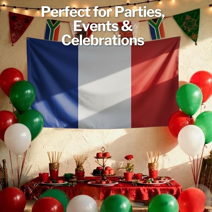 France National Polyester Flag Rugby Football French Olympics - 5ft x 3ft