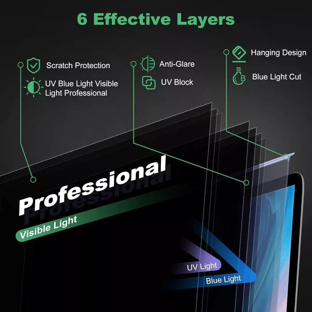 Computer Privacy Screen Filter, HD Computer Screen Protector, 22 Inch