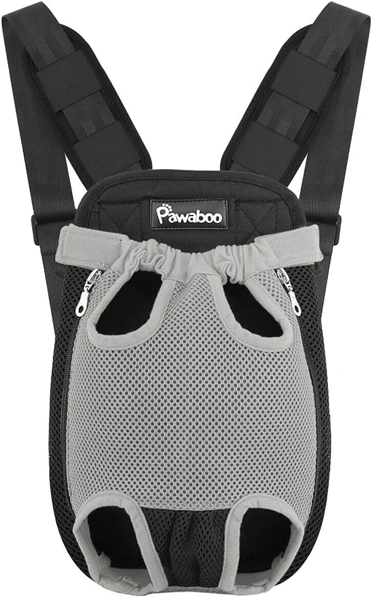 Pawaboo Pet Carrier Backpack, Adjustable Pet Front/Back Dog Bag, Hiking