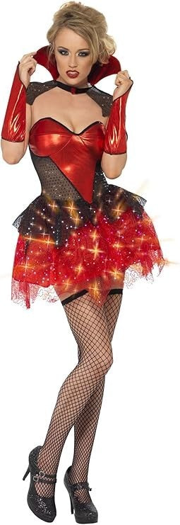 Smiffy's / Fever Ladies All That Glitters Vamp Gloss Fancy Dress Outfit, UK 8-10