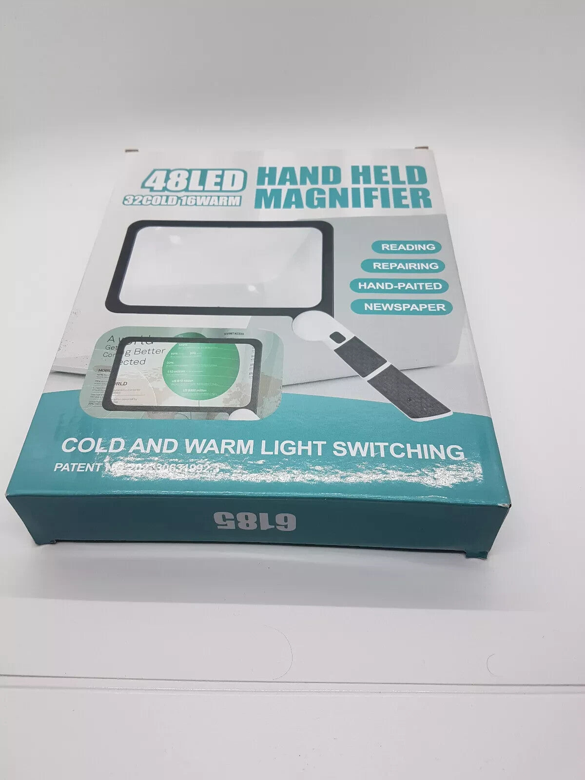 COONOO Magnifying Glass with Light for Close Work Reading 5X Folding