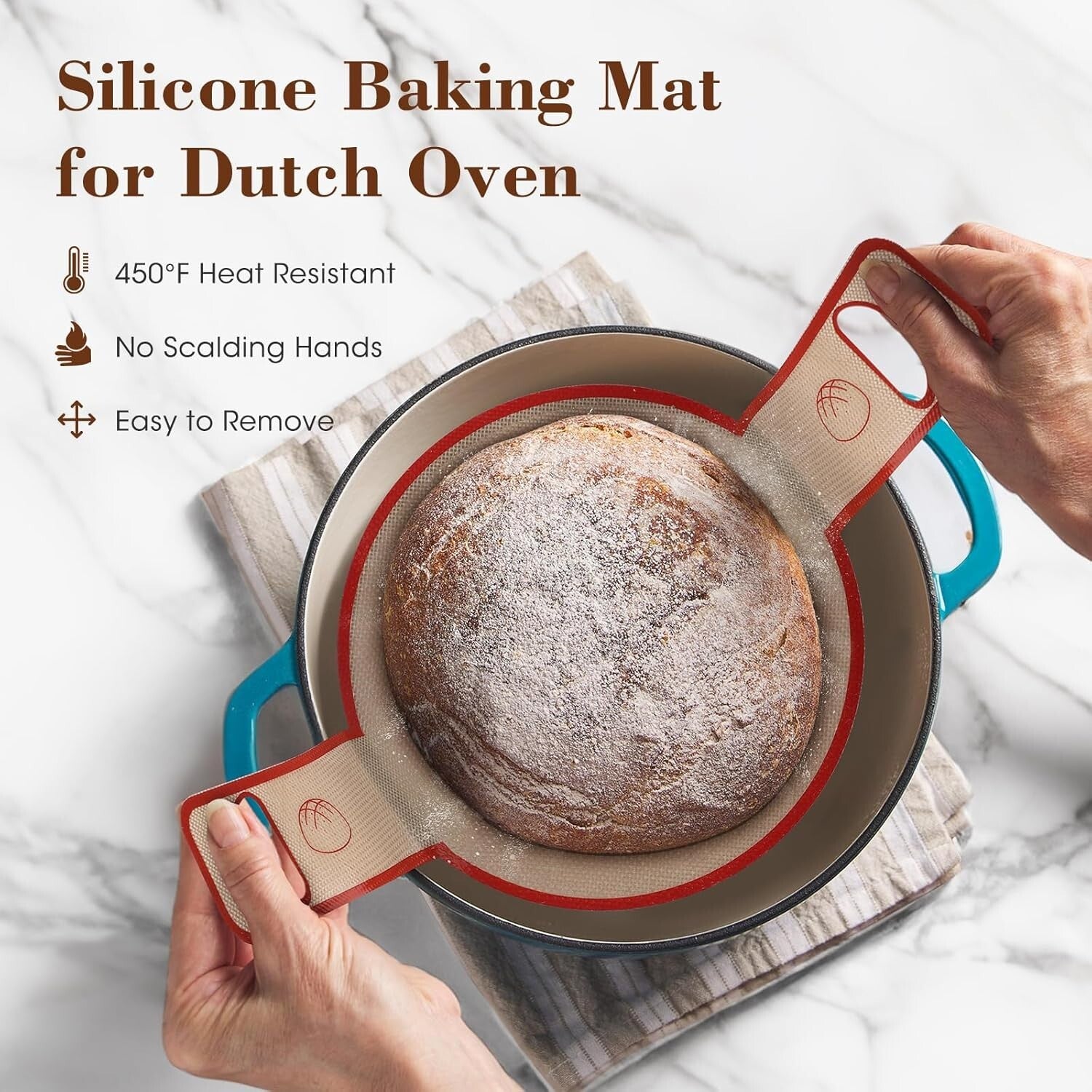 Sourdough Bread  Silicone Proving Basket Starter Kit - Fast Free Delivery