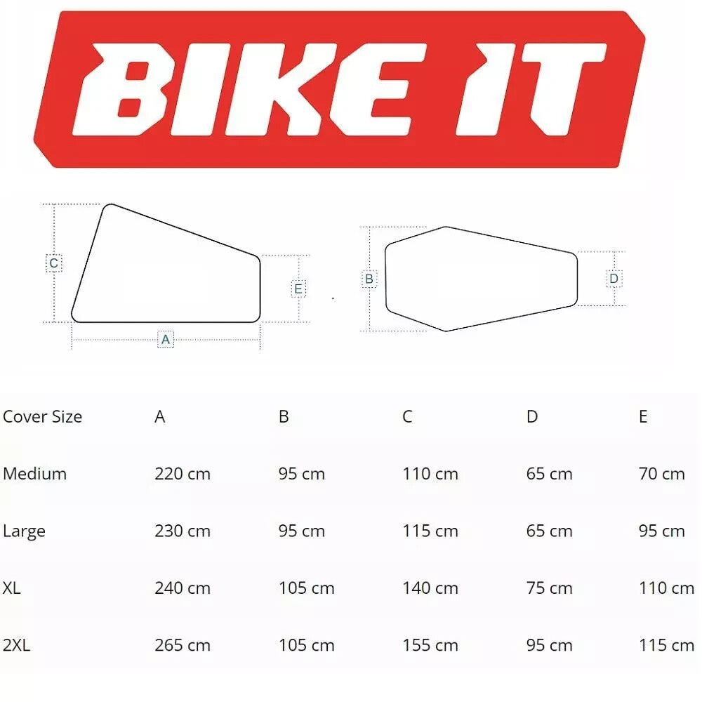 Bike It Nautica Waterproof Motorcycle Outdoor Rain Motorbike Cover Medium