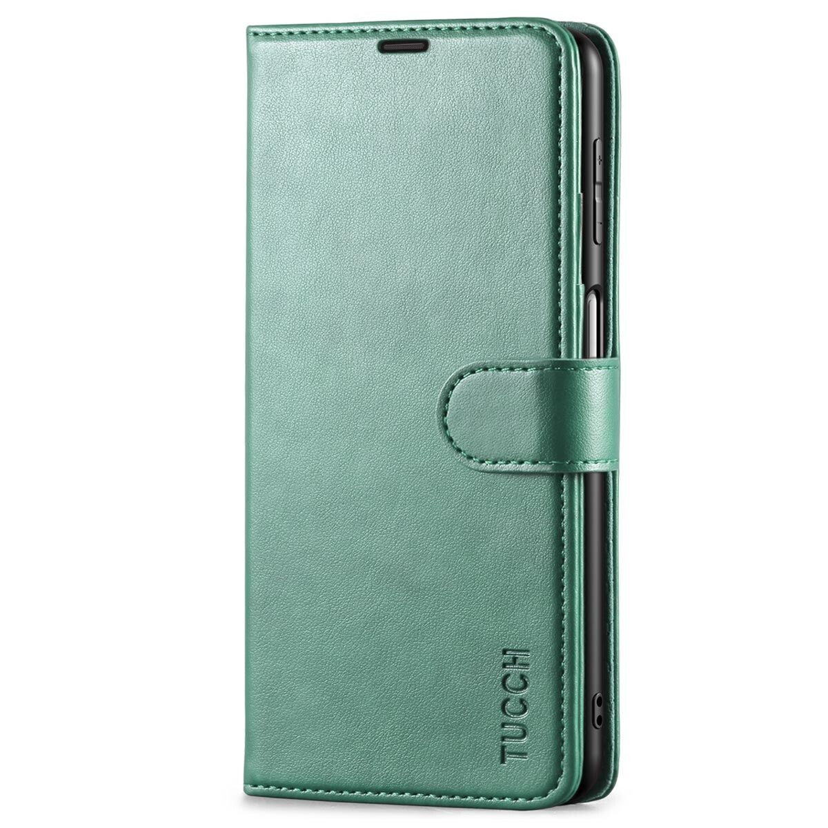TUCCH Case for Galaxy A22/A22s (6.6") 5G 2021, Magnetic Wallet Cover - Green