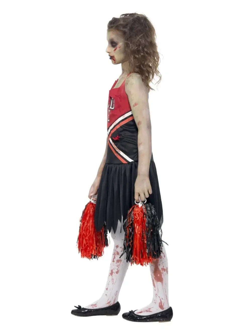 Halloween Girls Zombie Cheerleader Costume - XS - Size 4-6