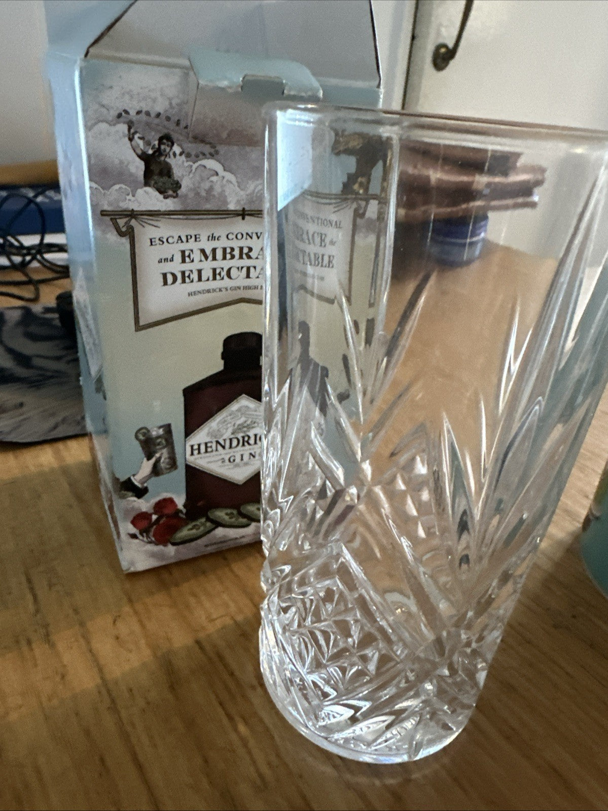 Collectable BOXED - Hendricks Gin highball Glass Escape the Conventional