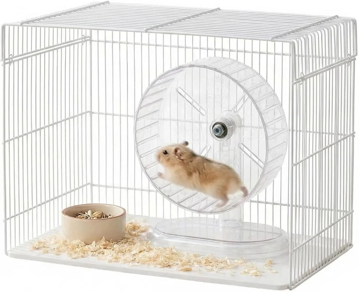 Silent Hamster Exercise Wheel with Adjustable Height Stand 7cm Wide for Dwarf