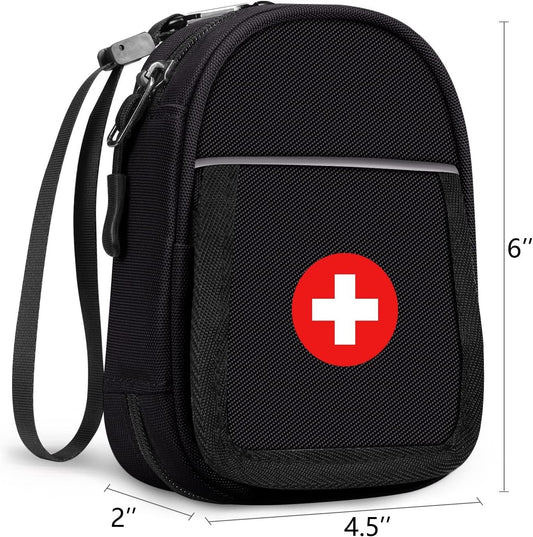 SITHON Medicine Carrying Case Bag Small Black