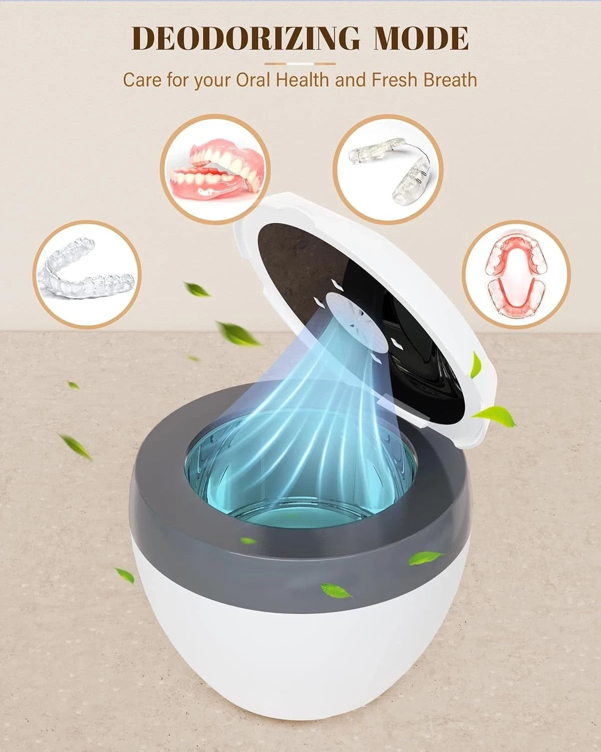 Ultrasonic Retainer Cleaner Invisalign UV-Dental Pod Denture Aligner Mouth Guard