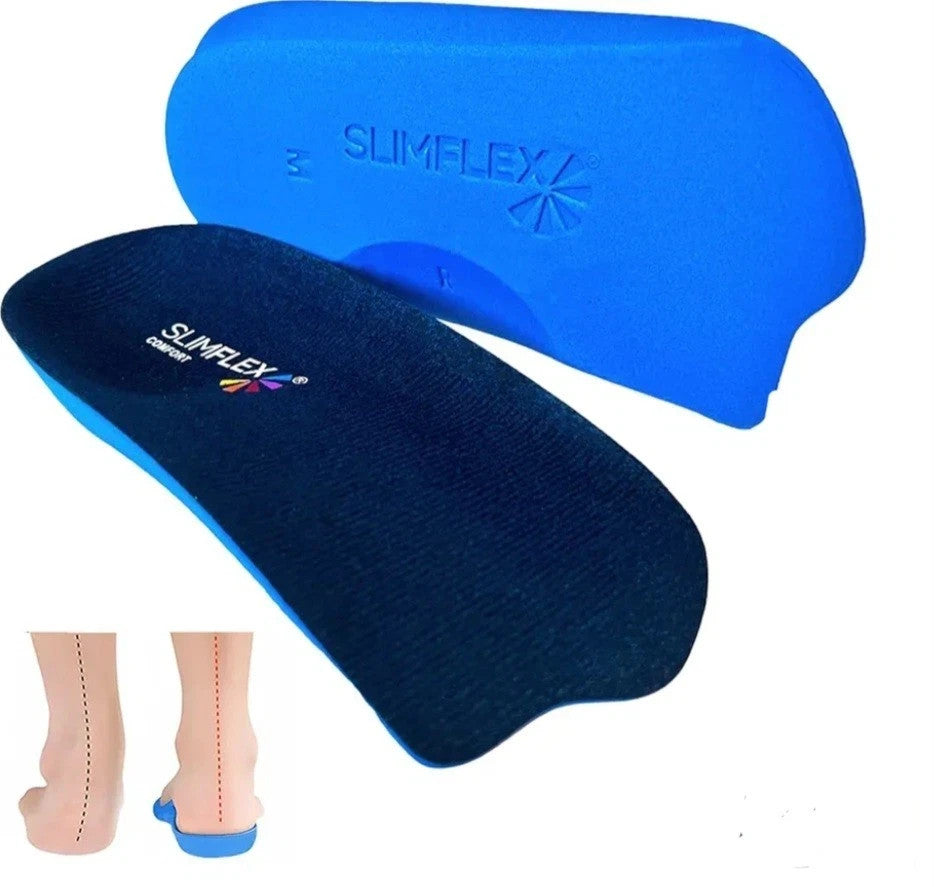 Slimflex Simple 3/4 Length Orthotic Insoles | Medium Density | Heel Arch Support