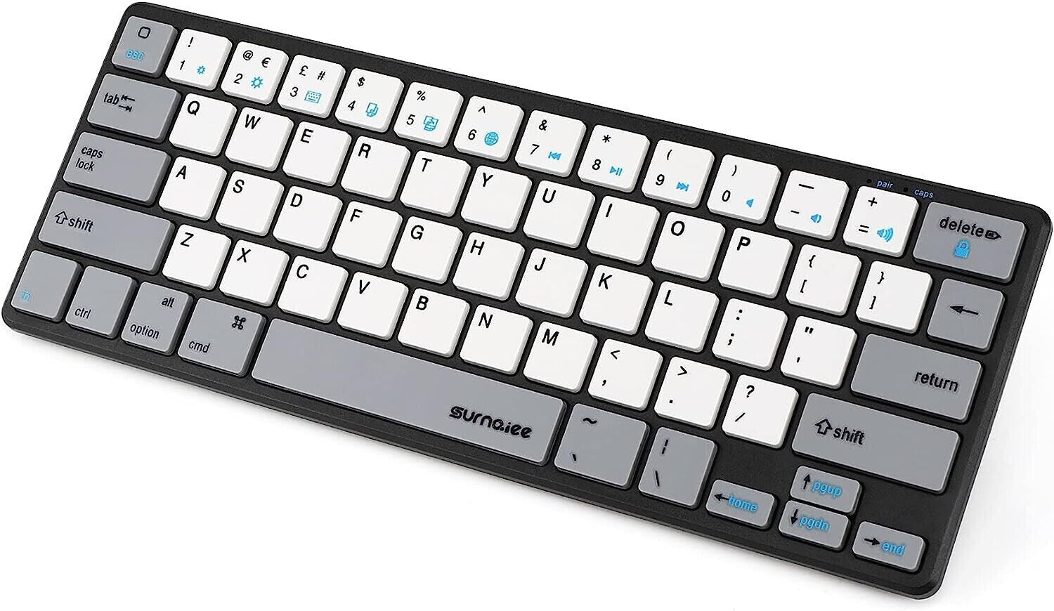 Wireless Bluetooth Keyboard 64-Key Bluetooth 60% Compact Type Portable SurnQiee