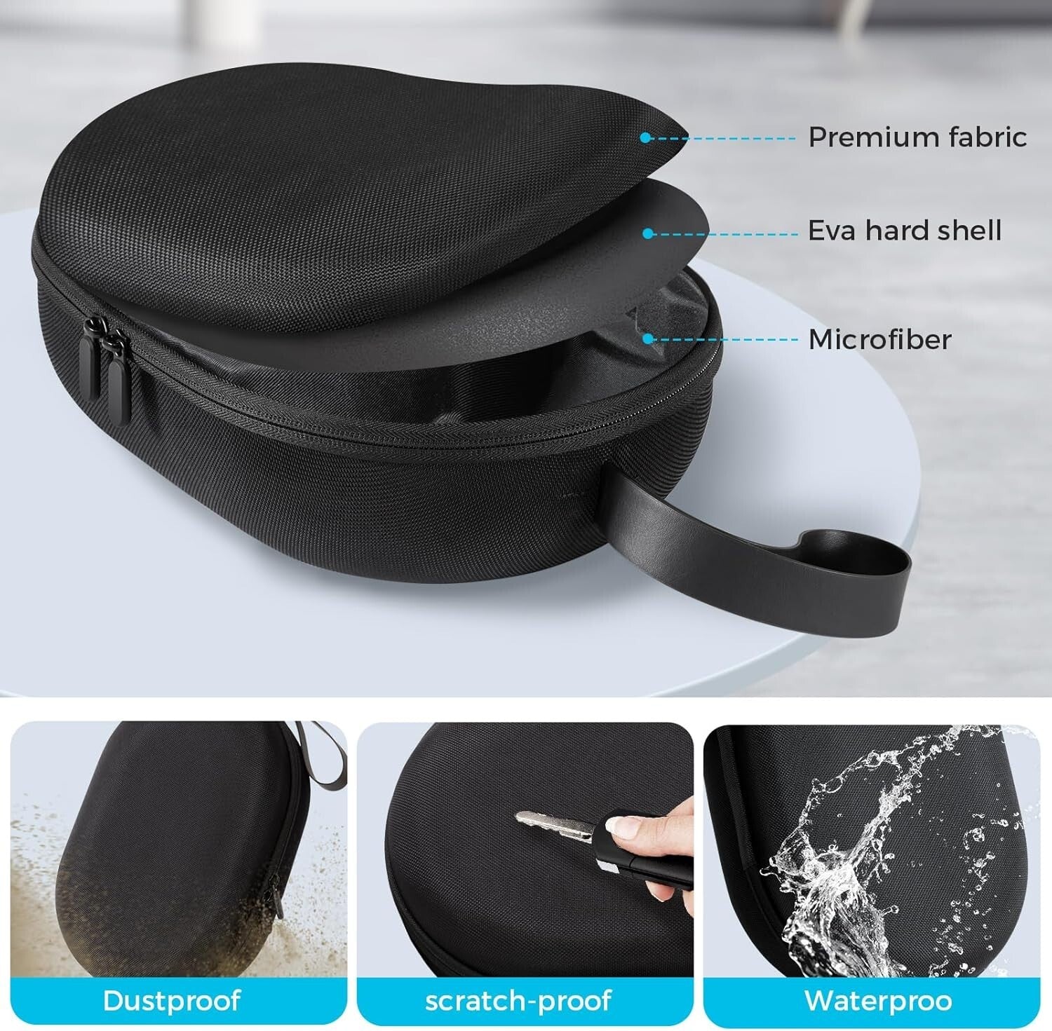 Hard Carrying Case for Apple Vision Pro, Shockproof Travel Bag Portable Storage