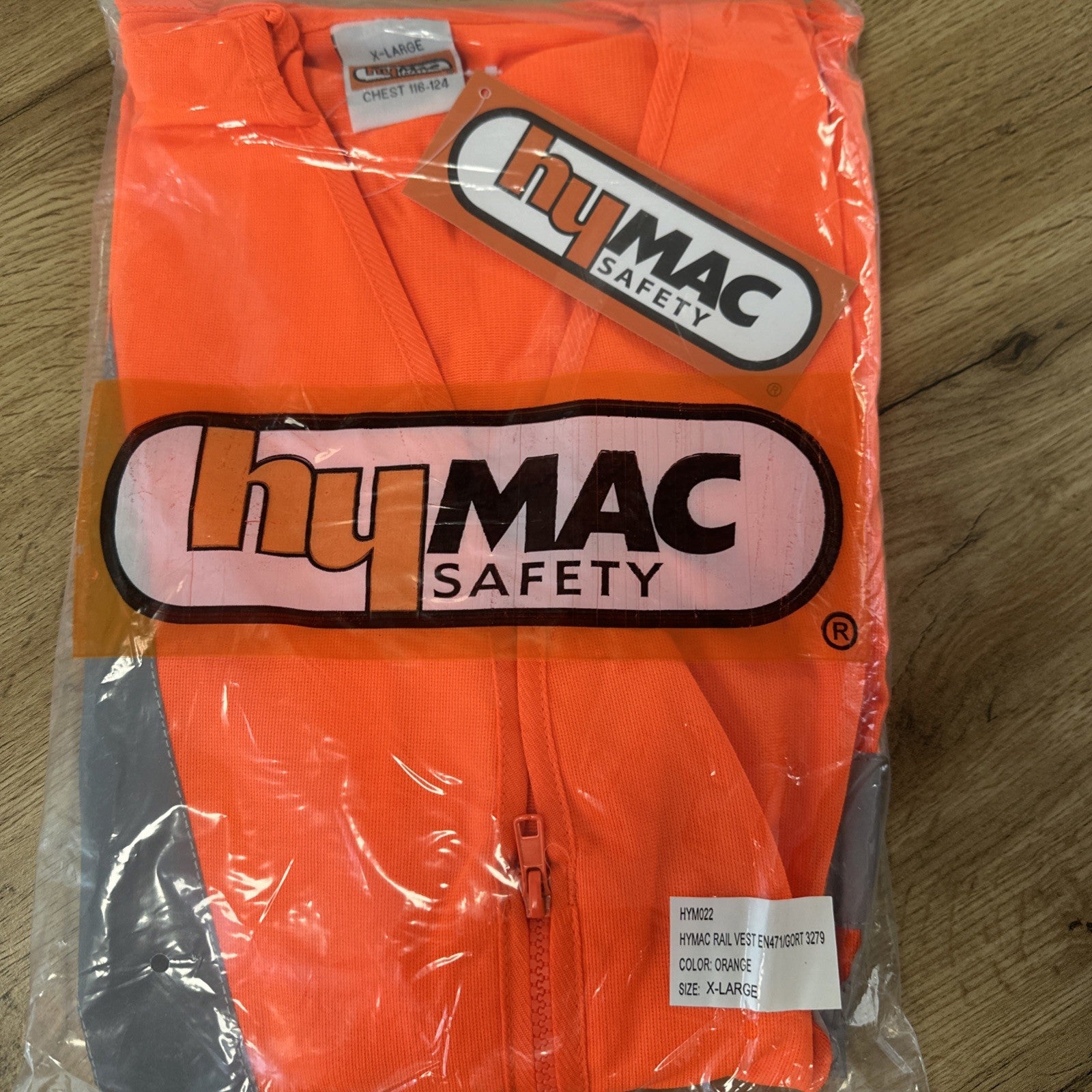 10X RAILWAY SPEC ORANGE HI VIZ VEST FRONT ZIPPER, POPPERS ON SHOULDERS SIDES XL