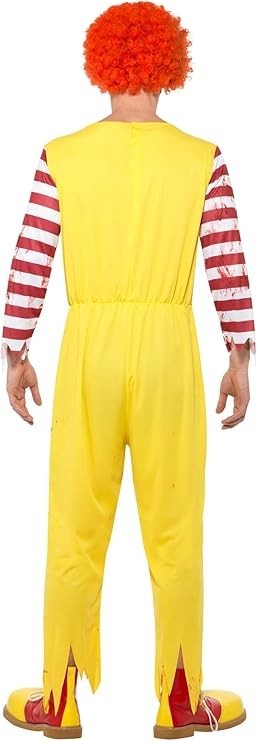 Ronald McDonald Killer Clown Halloween Scary Mens Clowns Fancy Dress Costume