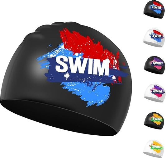 Kids Swimming Cap | Girls Boys Unisex Swim Pool Hat Waterproof Silicone Durable