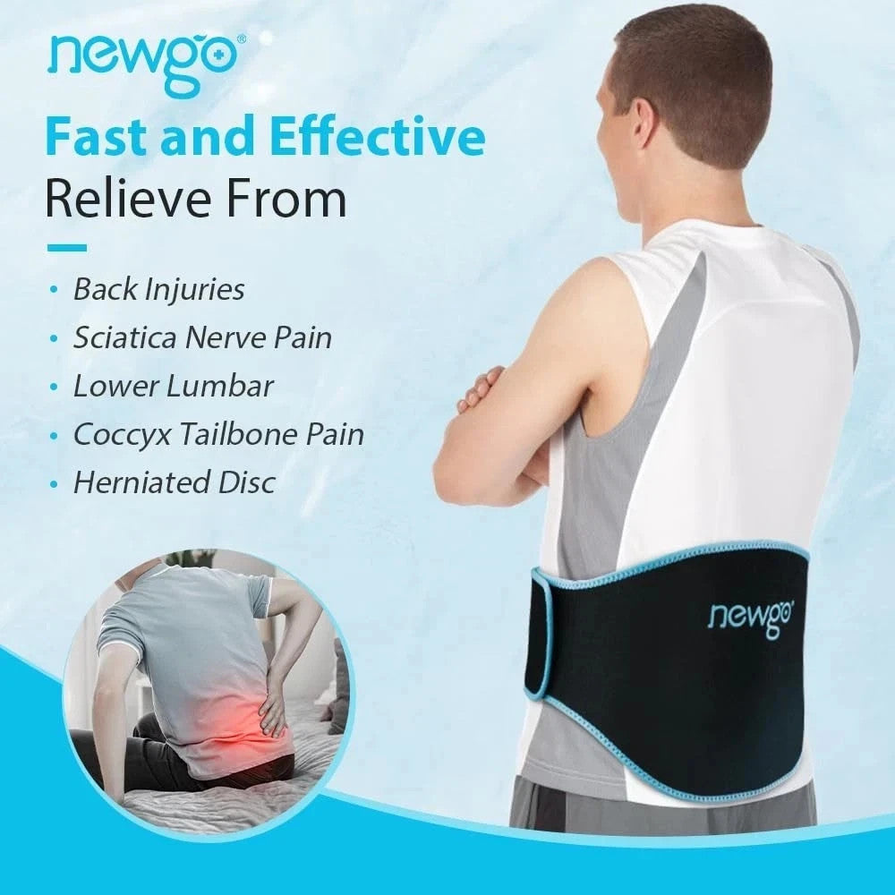 NEWGO Ice Pack Back Pain Relief Reusable Hot Cold Therapy Size L