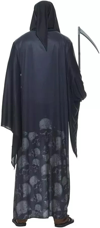 Adult Mens Grim Reaper Phantom Halloween Fancy Dress Costume Death Robe Outfit