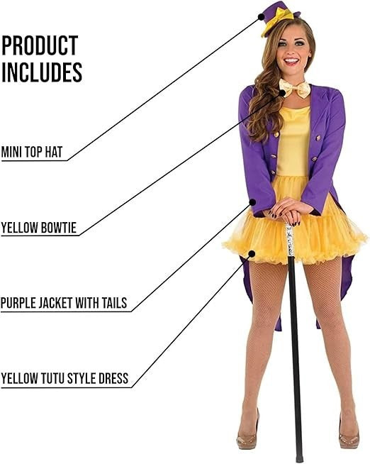 Womens Chocolate Factory Owner Costume Ladies Charlie Fancy Dress Book Week