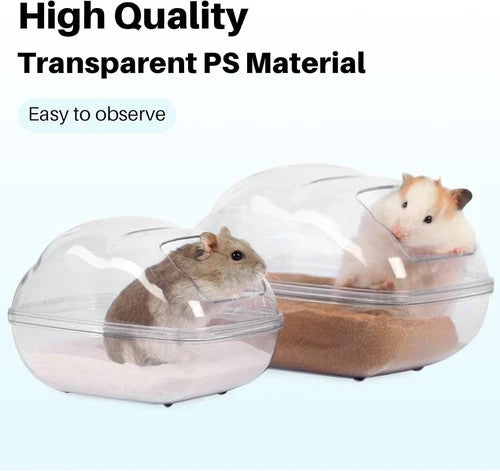 BUCATSTATE Hamster Sand Bath Container Transparent Plastic Sauna Toilet