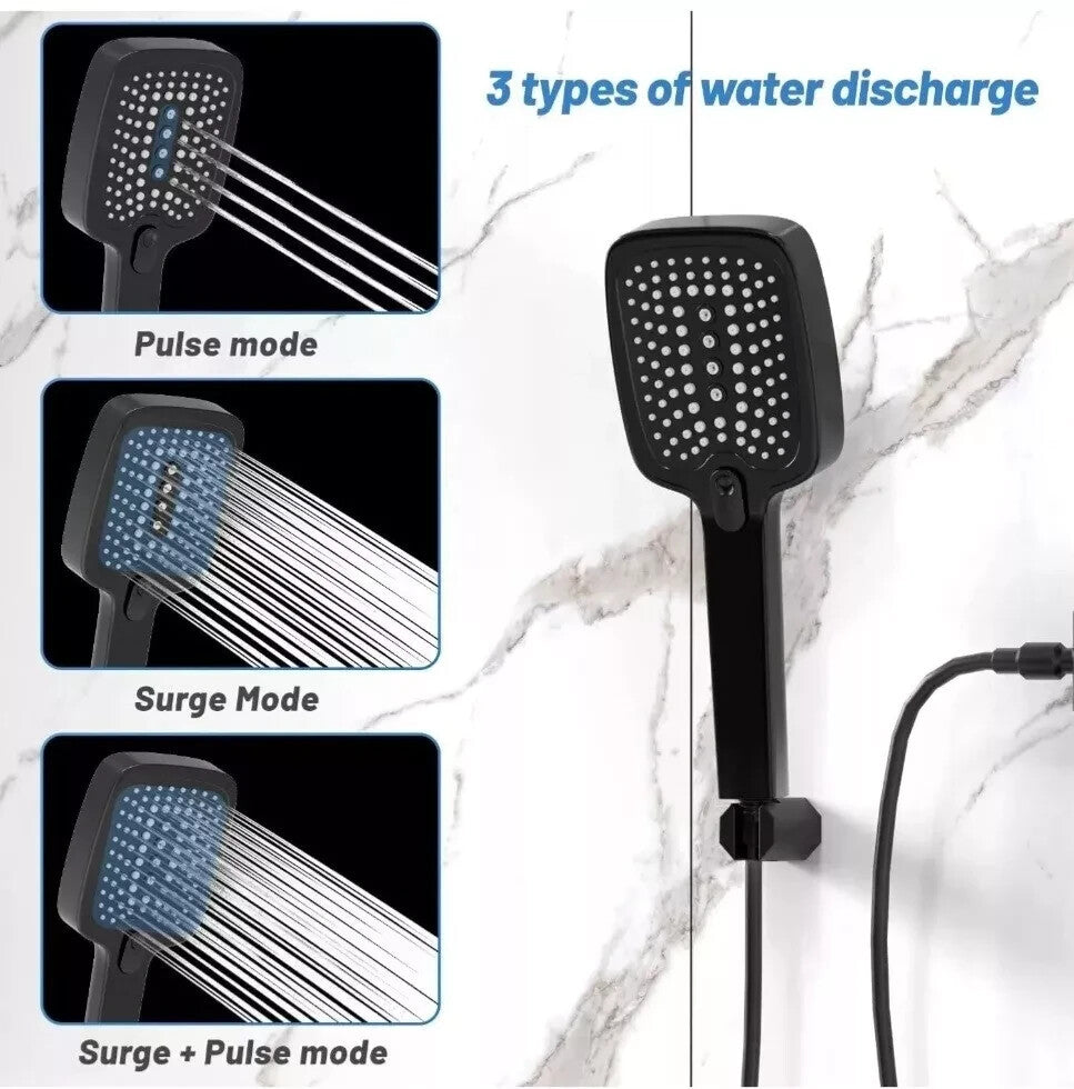 High Pressure Shower Head, VEHHE  with 3 Modes, Power Shower Head. Self Cleaning