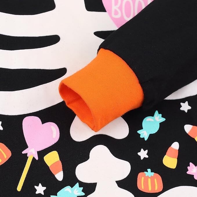 Skeleton Glow in the Dark Halloween Unisex Pyjamas Bones Nightwear Boys and Girl