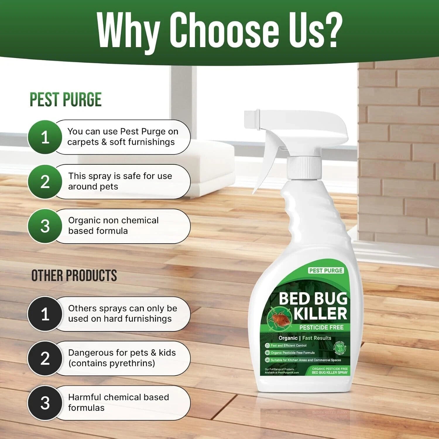 2 x STRONG BED BUG KILLER TREATMENT SPRAY CRAWLING INSECT INSECTICIDE HOME