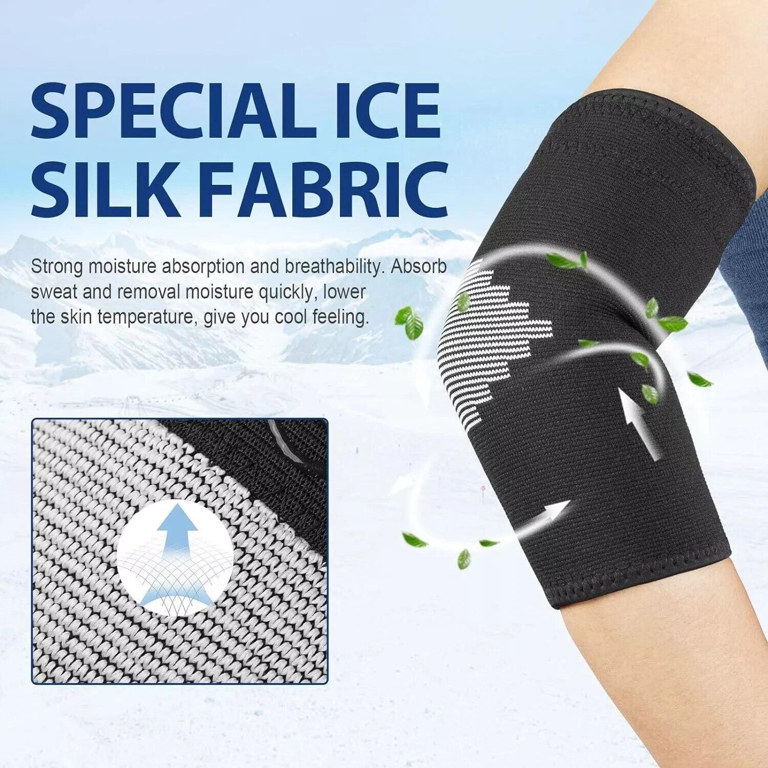 AVIDDA Elbow Support Sleeve for Men Women(Single Sleeve), Antislip Elbow Brace M