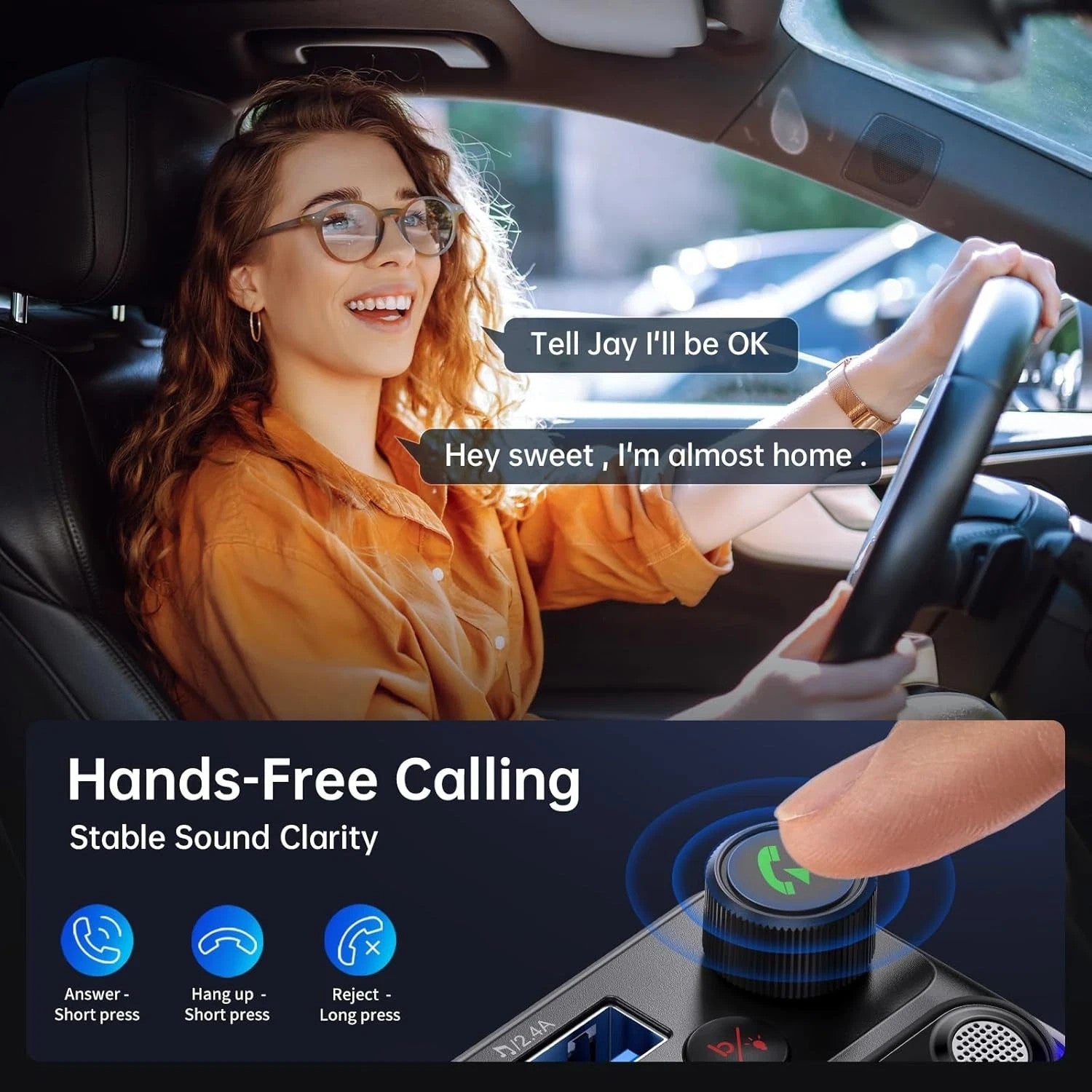 Syncwire Bluetooth 5.3 FM Transmitter for Car, 48W Model: SW-XC725