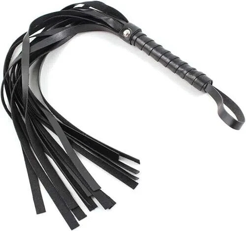 41.5 cm Riding crop, black faux leather paddle horse crop and riding crop Black