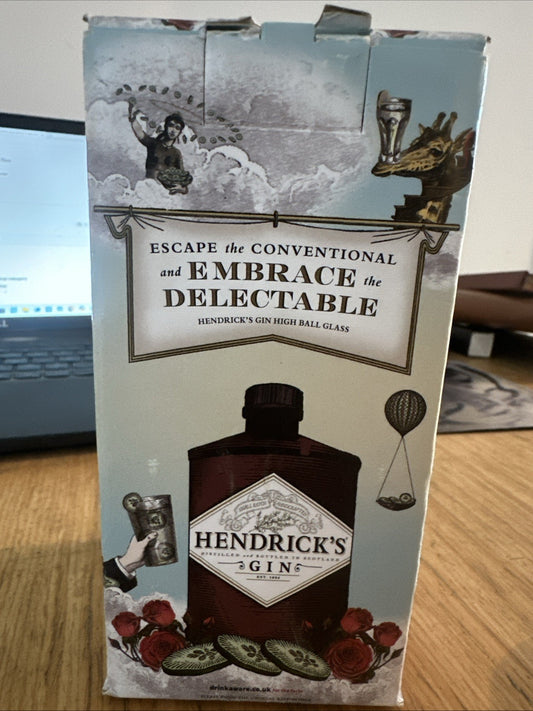 Collectable BOXED - Hendricks Gin highball Glass Escape the Conventional